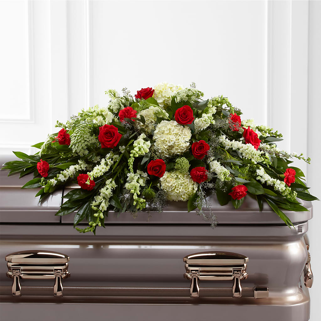 Sincerity Casket Spray – PRETTY PETALS FLOWERS & GIFTS, Olla LA